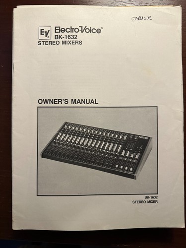 Electro voice 1632 - electro,