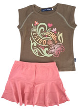 Original Marines Set completo top t-shirt gonna rosa balze bimba bambina 4 anni