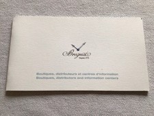 Libretto Booklet Breguet Boutiques Distibutors 12.09