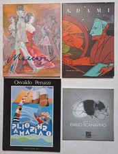 VALERIO ADAMI Mino Maccari Emilio Scanavino Osvaldo Peruzzi 4 volumi cataloghi