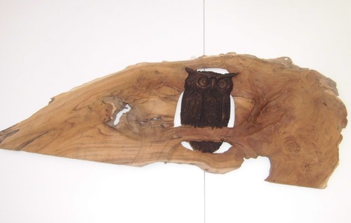 Gufo rilievo legno - in, in