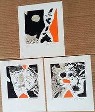 MORANDIS GINO TRITTICO SERIGRAFIE FIRMATE NUMERATE MAESTRO SPAZIALISTA.