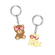 Thun - Set 2 Portachiavi Teddy