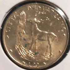 1972 Vaticano MONETA Lire 20 Anno X PAPA PAOLO VI KM#120