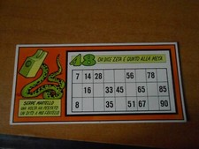 ricambio x gioco da tavolo-TOMBOLA DELLA RISATA (JACOVITTI) solo CARTELLA n.48