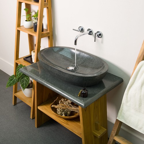 Lavabo appoggio ovale in - lavabo,