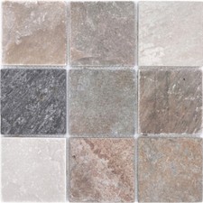 Quarzite mosaico beige grigio - quarzite,