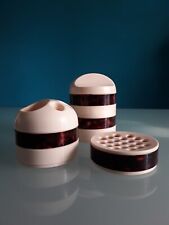 "Koh-i-Noor" Design A. MARVELLI Set BAGNO, 3 pz VINTAGE "Oceano" PLASTICA, 1970