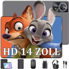 2025 14 pollici Android 15 tablet PC octa-core 8580 mAh 24 GB + 256 GB 2 SIM 2,4 K HD GPS