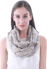 Sciarpa Ad Anello Con Stampa