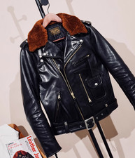 Giacca pelle uomo doppio