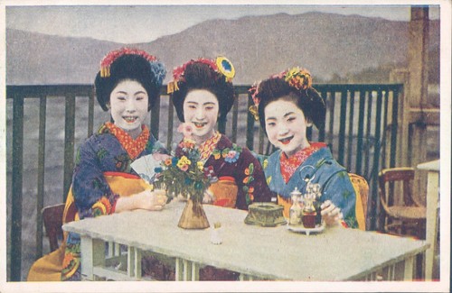 Giappone costume geisha donna - giappone,