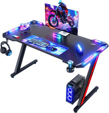 Scrivania Gaming LED 120x60Cm