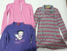 Lotto 623 stock 3 magliette vestito manica lunga bimba bambina 5/6 anni