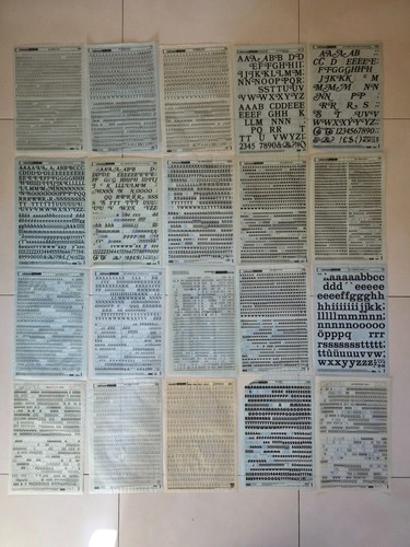 Letraset trasferimento lettere - letraset,