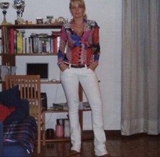 MET Jeans Bianche con Strass Denim Vintage tg.28