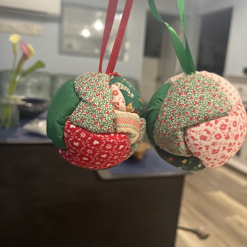 Palline tessuto trapuntato - in,