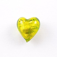 Perla cuore in vetro di Murano
