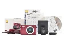 【Quasi come nuovo】Nikon 1 J3 corpo fotocamera digitale mirrorless set vino rosso dal Giappone
