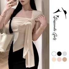 Top donna casual plissettato