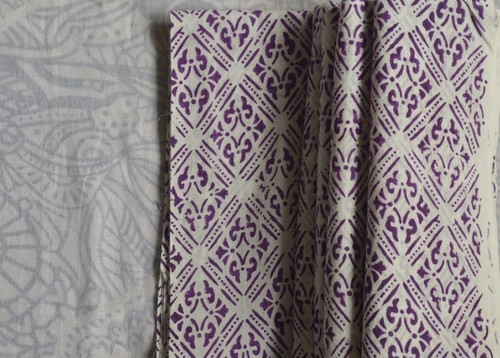 Blocco mano bianco viola - viola, 5