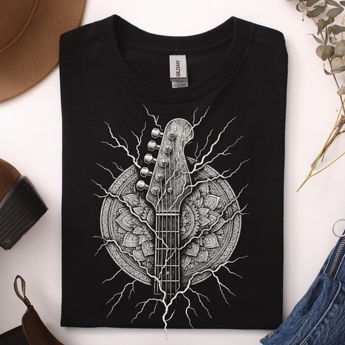 Shirt chitarra uomo - t-shirt, uomo/donna
