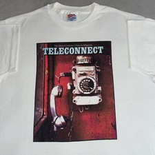 Camicia copertina rivista Teleconnect Telecom vintage anni 90 XL tecnologia comunicazione