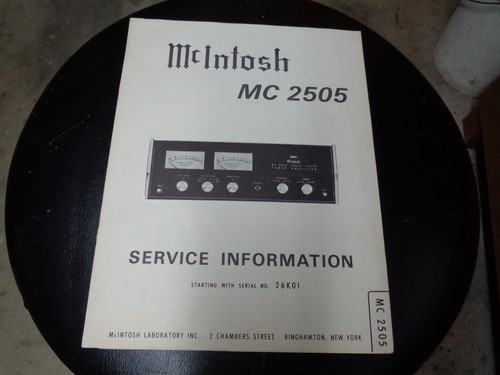 Mcintosh mc2505 informazioni - mcintosh,
