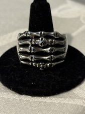Anello croce mano - , scheletro