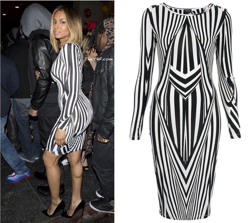 Topshop bianco nero righe - topshop,