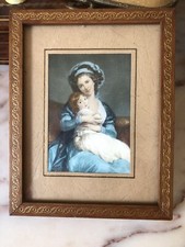 Cornice Portafoto In Legno Con Profilo Dorato Vintage 