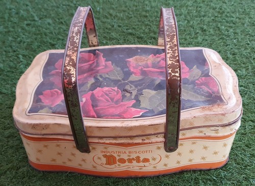 Scatola latta vintage biscotti - latta,