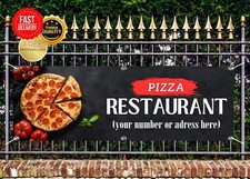 Insegna Striscione PVC Personalizzata Pizzeria Negozio Resistente Esterno Business Pubblicità