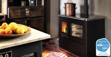 stufa  cucina  a pellet usata Ravelli Mia  90 bronzo anni 2