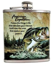 Fiaschetta Borraccia Tascabile per whisky Grappa Liquore da Caccia e Pesca 7 oz