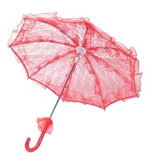 Lace Ombrellino Ombrello Rosso