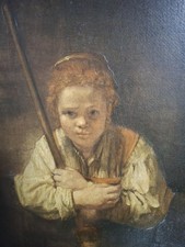 Replica quadro Rembrandt - Ragazza con una scopa