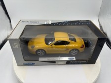 WELLY 18005W Porsche Cayman S in giallo 1:18 PERFETTO in scatola originale molto buono (E820)
