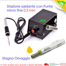 MINI STAZIONE SALDANTE LAFAYETTE MSS-9 SALDATURE IN SMD PUNTA 0,3mm STAGNO OMAGG