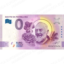 0€ ZERO EURO SOUVENIR BANCONOTA ITALIA 2020 SAN PIO DA PIETRELCINA - PADRE PIO