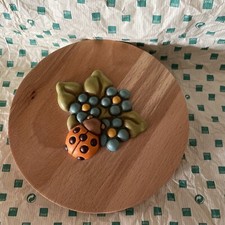 Scatola in legno porta oggetti thun! Bellissima Con Fiori In Ceramica Diam 16cm