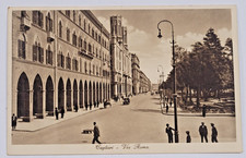 1936 SARDEGNA CAGLIARI , VIA ROMA  VIAGGIATA antica cartolina animata pubblicità