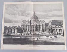 Stampa antica fine 800 Roma