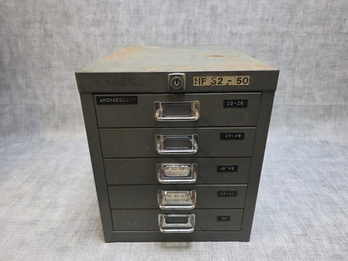 Cassettiera vintage metallo - cassettiera,