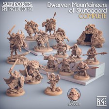 Artisan Guild Miniature D&D/wargames Dwarven Mountaineers in resina 3d print