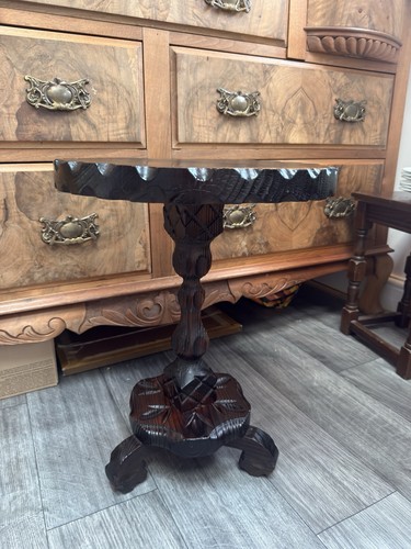 Tavolino legno intagliato - legno,