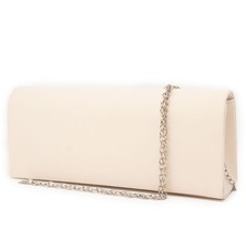 Pochette beige in raso da