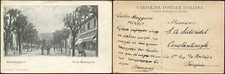 d401   CARTOLINA SALSOMAGGIORE VIALE ROMAGNOSI  1917+++ED.MATTIOLI SALSOMAGGIORE