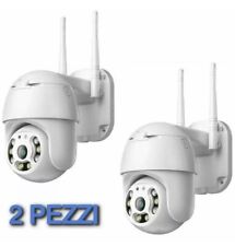 2 PEZZI TELECAMERA IMPERMEABILE CAM PTZ WIFI CAMERA WIRELESS ESTERNO SPEED ZOOM