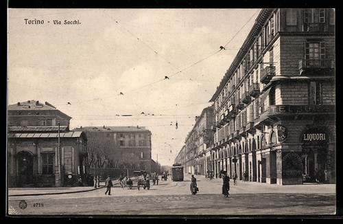 Cartolina torino via sacchi - torino,,